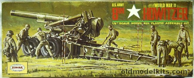 Aurora 1/48 US Army 8 Inch Howitzer Gun, 307-98 plastic model kit